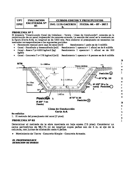 1º Evaluacion Calificada 04 07 2011 Metrados