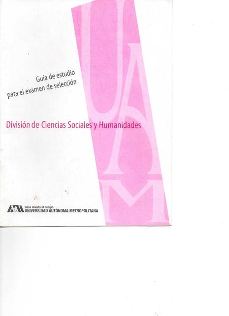 Guía UAM Ciencias Sociales y Humanidades