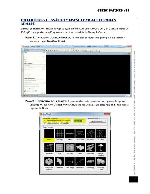 Ejercicio nro. 1 – análisis y diseño de viga de hormigón armado