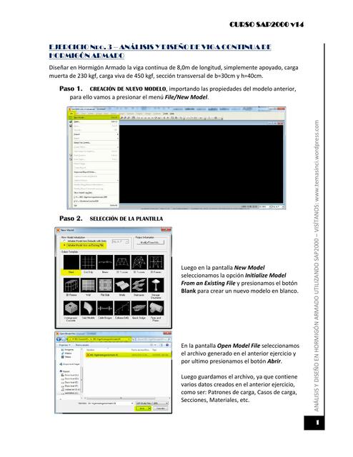 Ejercicio nro. 3 – análisis y diseño de viga continua de hormigón armado