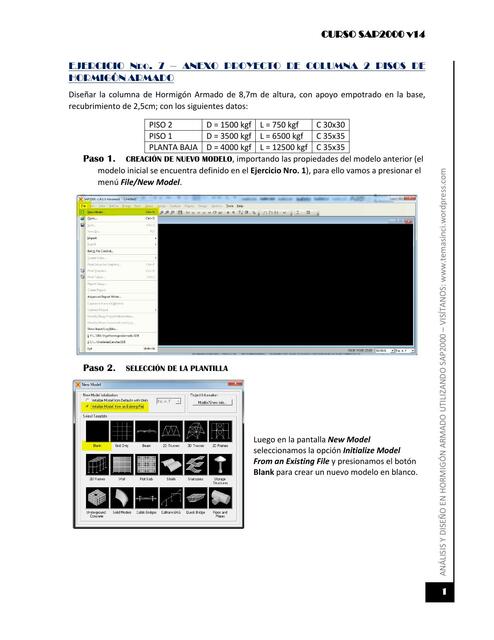 Ejercicio nro.  7  –  anexo proyecto de columna 2 pisos de hormigón armado