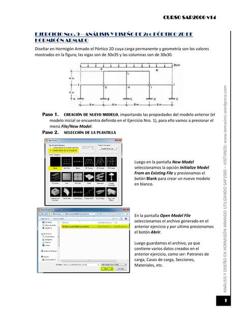 Ejercicio nro. 9 – análisis y diseño de 2do pórtico 2d de hormigón armado