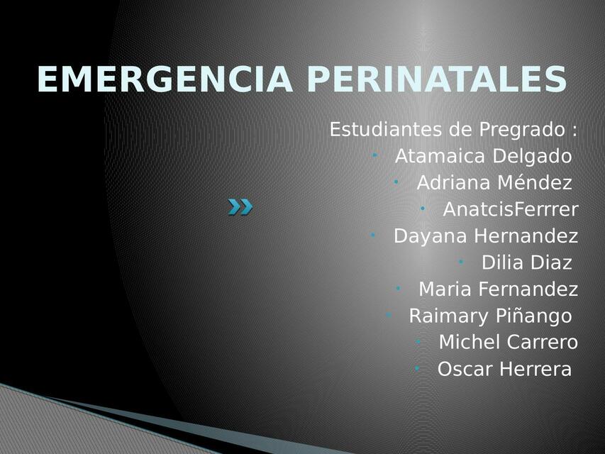 Emergencia Perinatal 