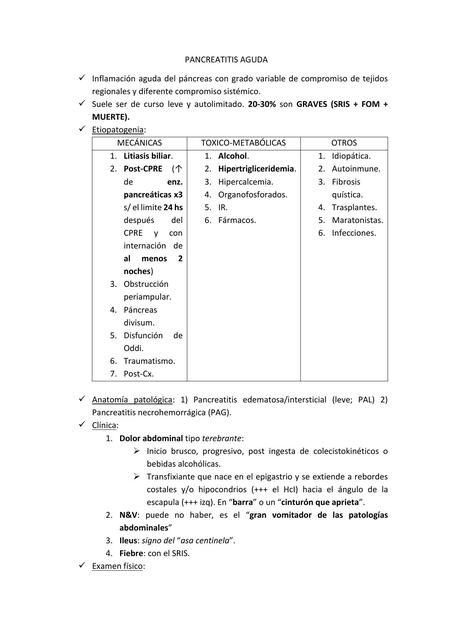 Pancreatitis aguda