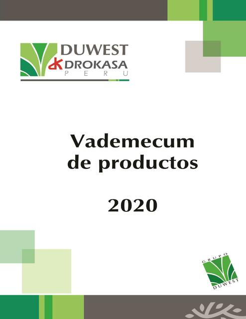 Vademécum de productos 2020