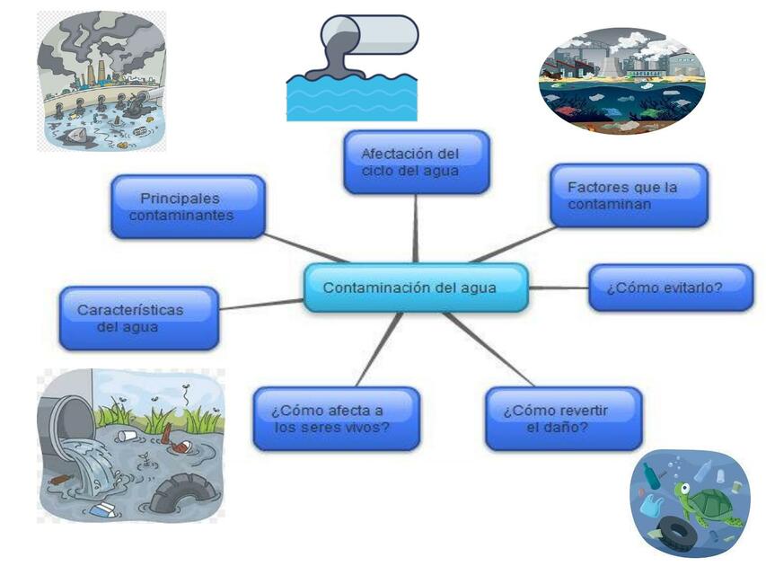 Mapa mental de la contaminación del agua 5 | uDocz