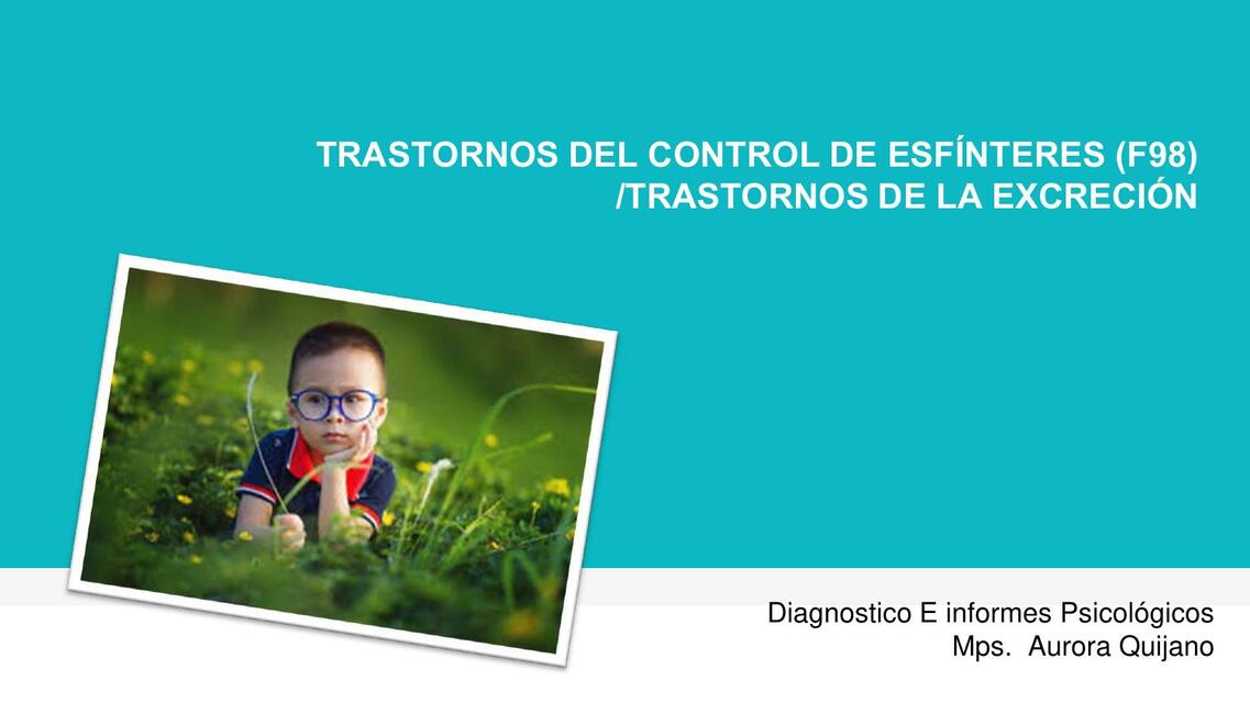 Trastornos del control de esfinteres