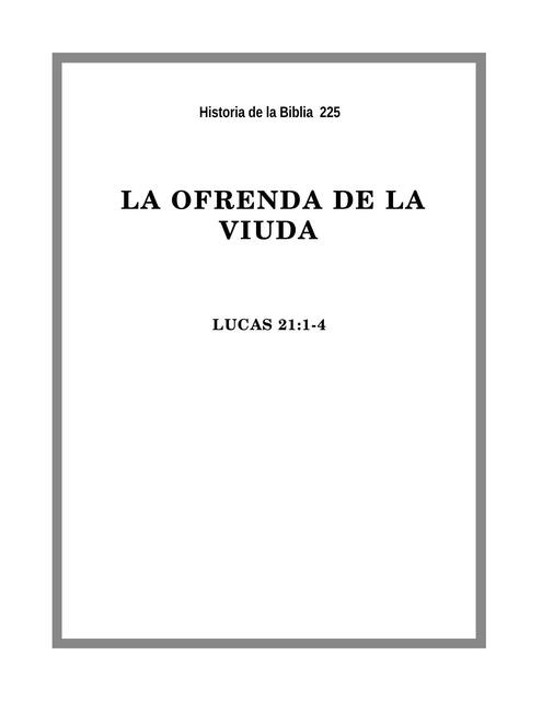 La ofrenda de la viuda