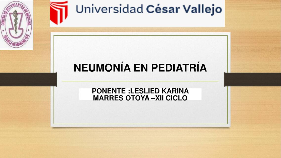 Neumonía en pediatría