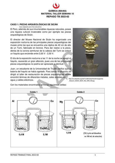 Flashcards de Caso 1: Piezas arqueológicas de Sicán | Por Evelyn Montes ...