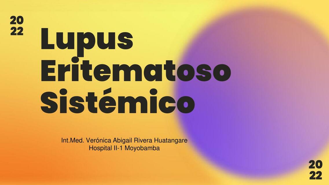 Lupus Eritematoso Sistémico 