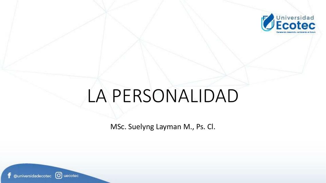 La personalidad