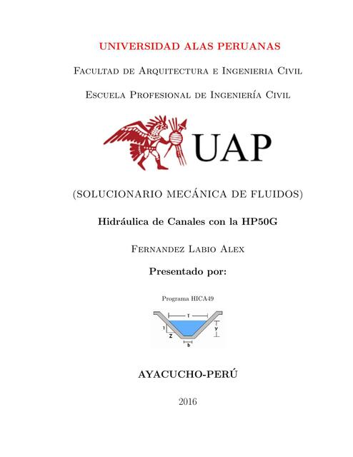 Hidráulica de Canales con la HP50G