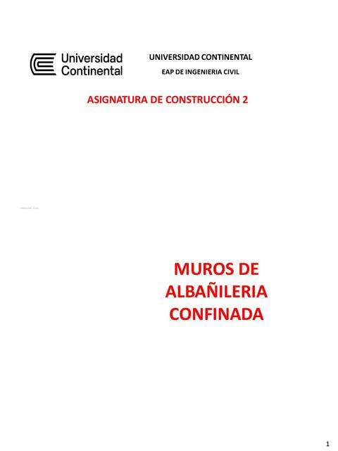 Muros de Albañilería Confinada