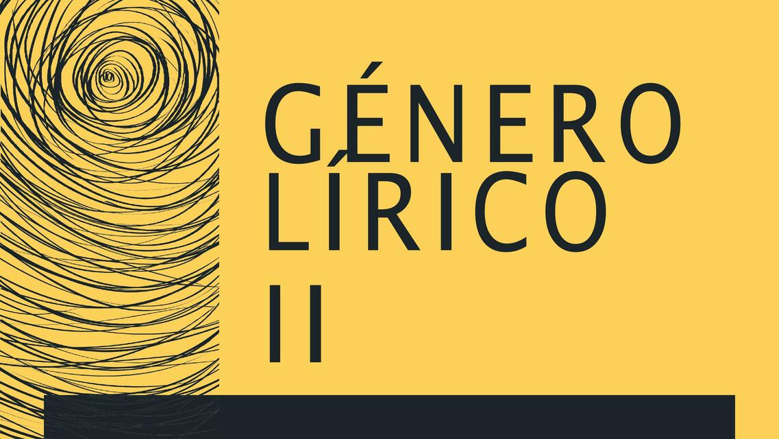 Genero lirico II