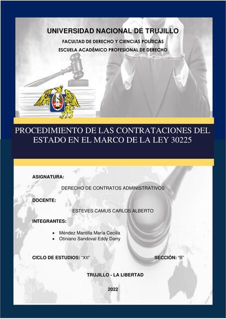 Procedimiento de  las  Contrataciones  del  Estado  Peruano 