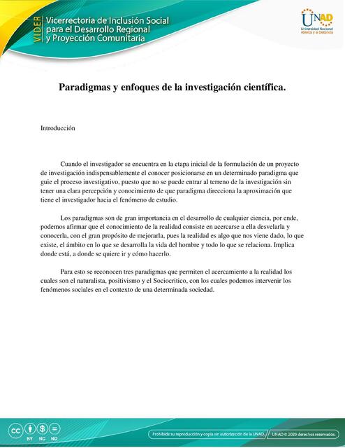 Paradigmas Y Enfoques De La Investigación Científica Yarle Robledo