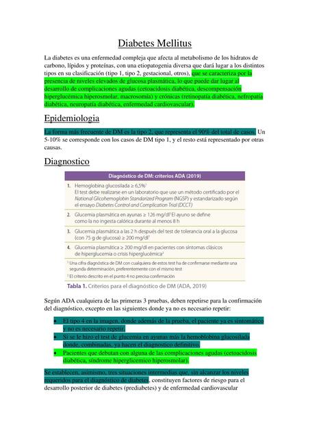 Diabetes Mellitus