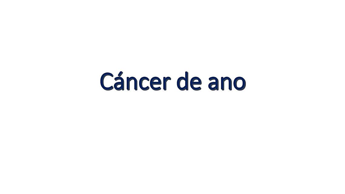 Cáncer de ano