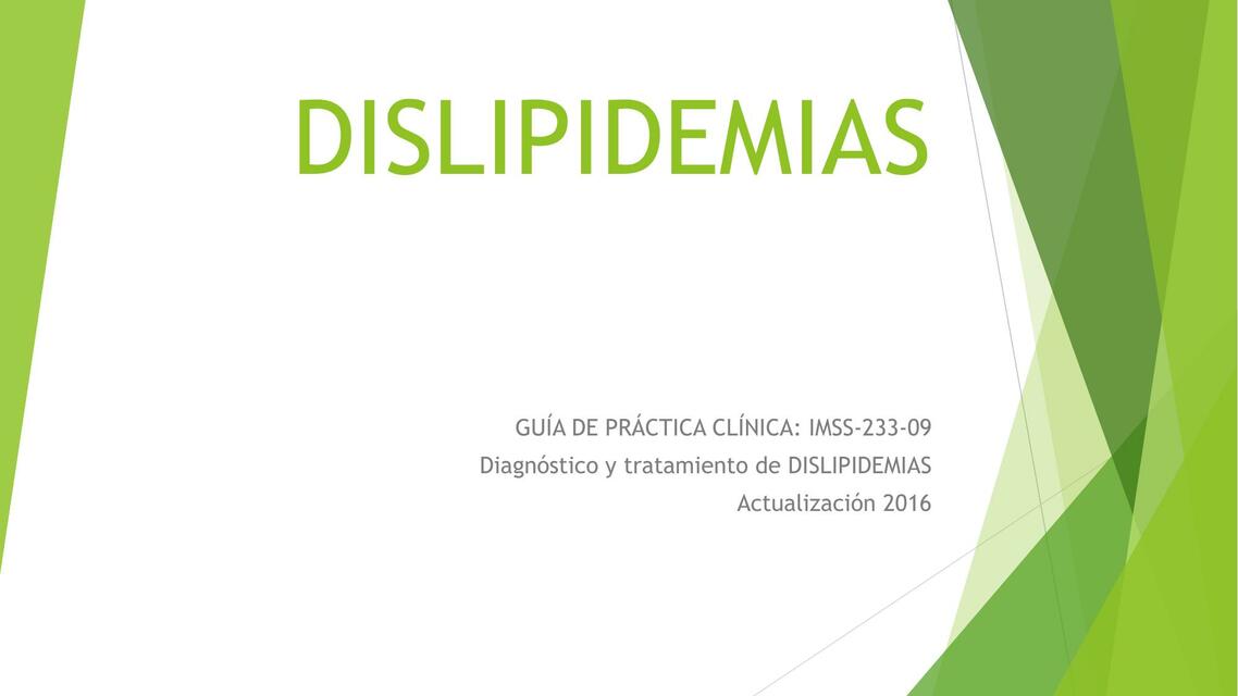 Dislipidemias 