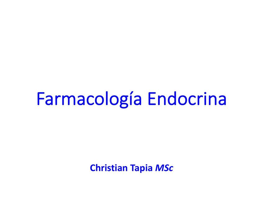 Farmacología endocrina 