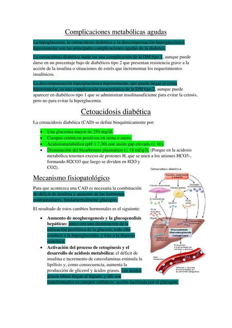 Cetoacidosis Diabetica y Sindrome hiperglicemico hiperosmolar