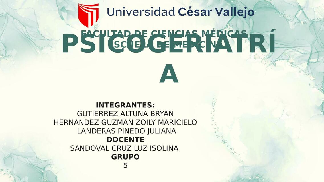 Psicogeriatría 