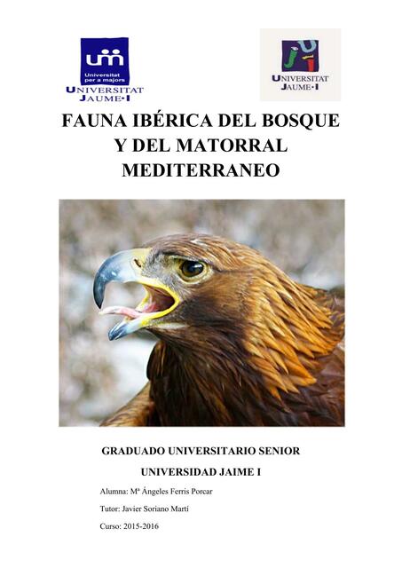 Fauna Ibérica del Bosque y del Matorral Mediterráneo