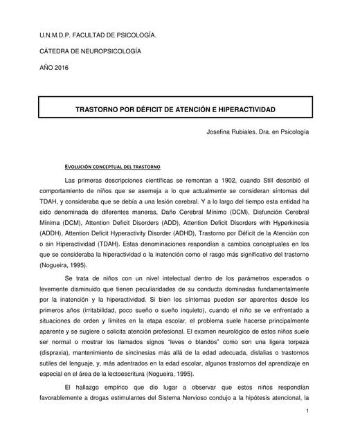 Trastorno por déficit de atención e hiperactividad