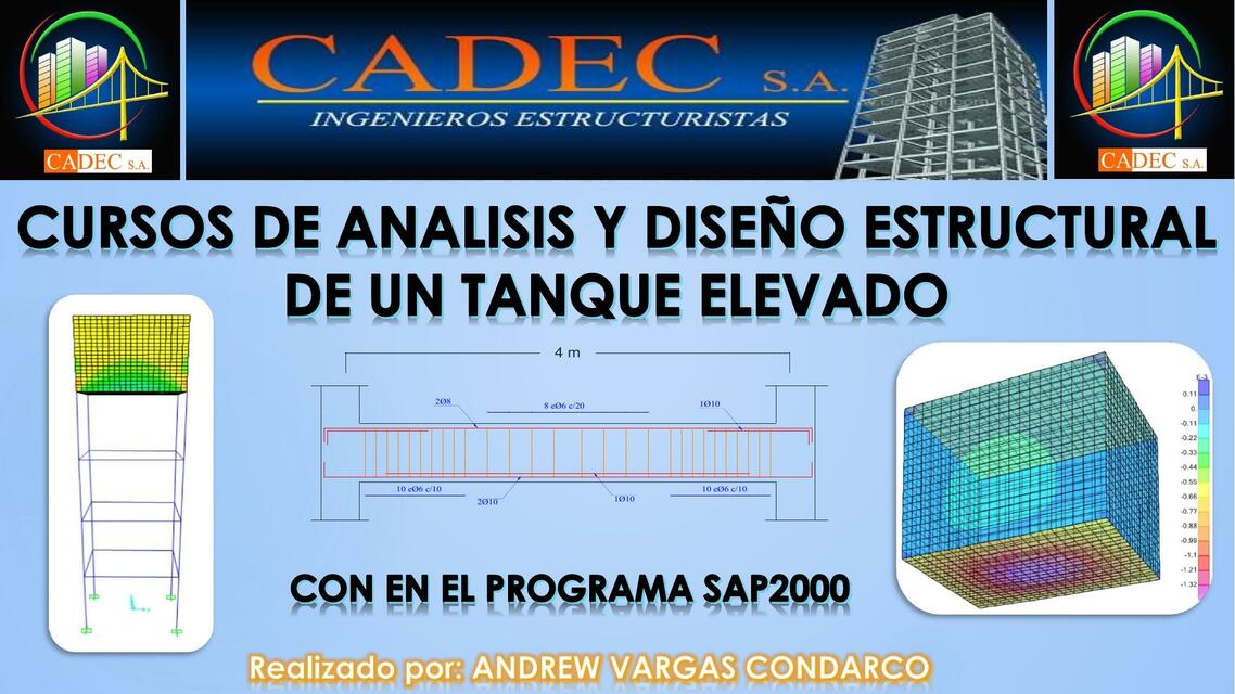 Cursos de Análisis y Diseño Estructural de un Tanque Elevado 