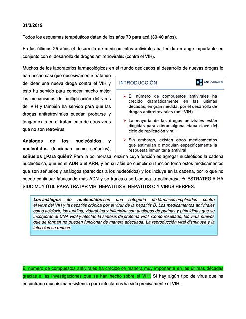 Medicamentos antivirales Microbiologia