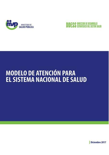 Modelo de atención para el sistema nacional de salud