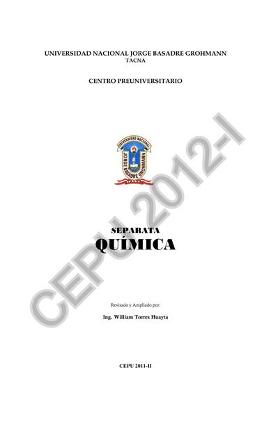 Teoría química CEPU 2012