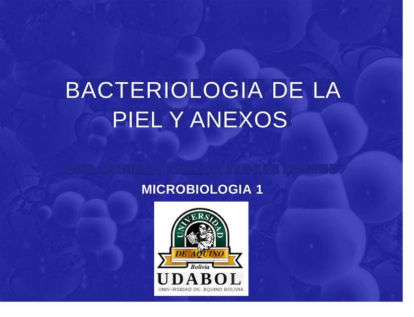 Bacteriología de la piel y anexos