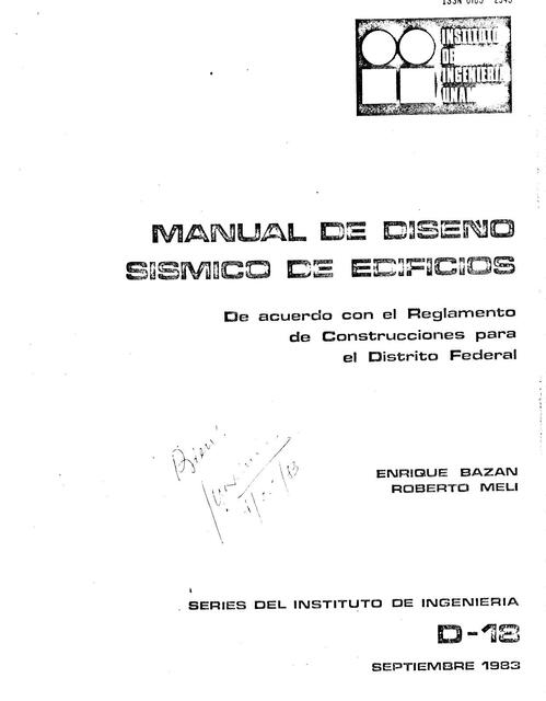 Manual de Diseño Sísmico de Edificios 