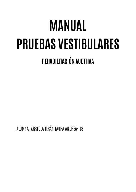 Manual Pruebas Vestibulares