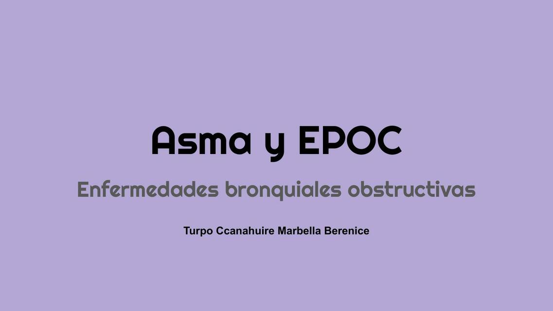 Asma y EPOC