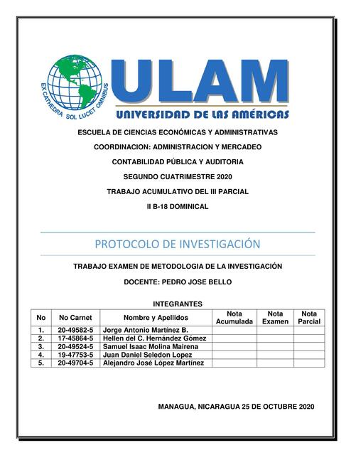 Protocolo de investigación