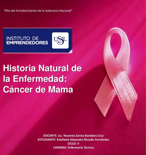 Historia Natural de la Enfermedad: Cáncer de Mama 