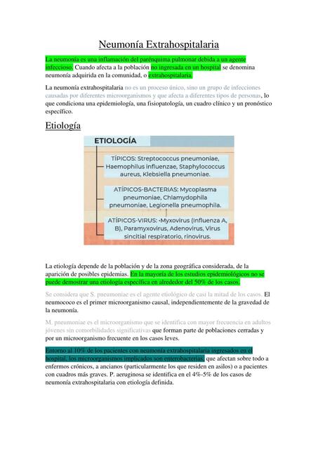 Neumonía Extrahospitalaria