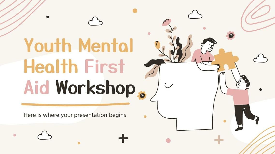 Flashcards de Youth Mental Health First Aid Workshop by Slidesgo | Por ...
