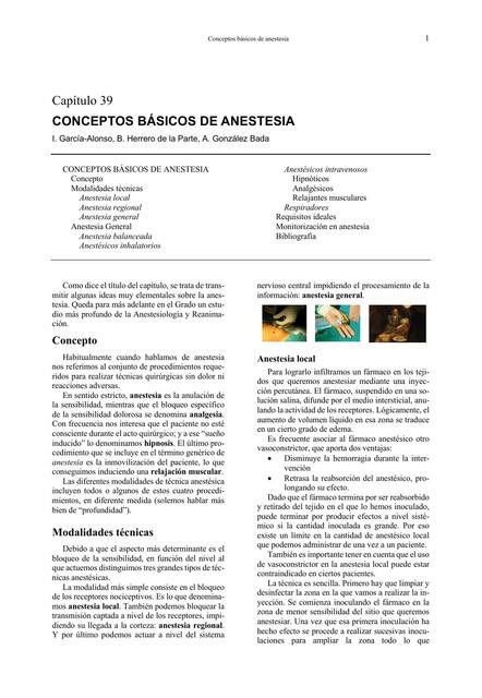 Conceptos de anestesiología