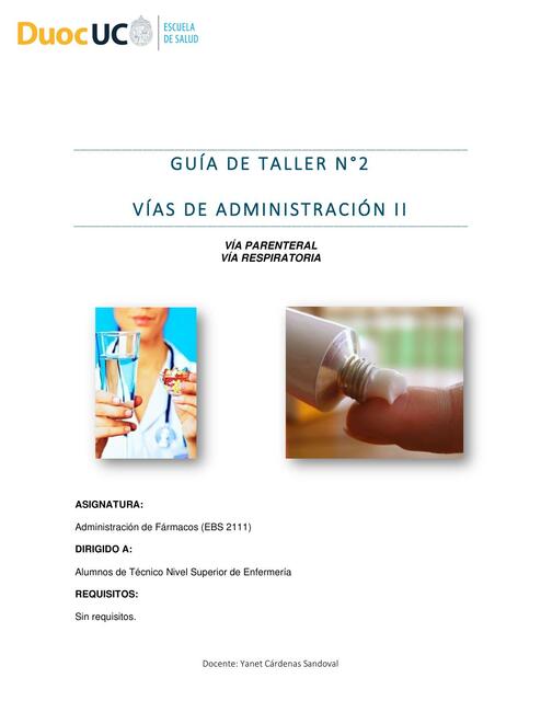 Vías de Administración 