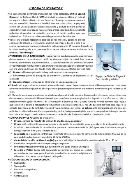Historia de Los Rayos x | Laura | uDocz