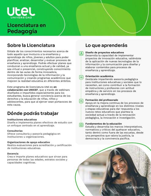 Licenciatura en Pedagogía