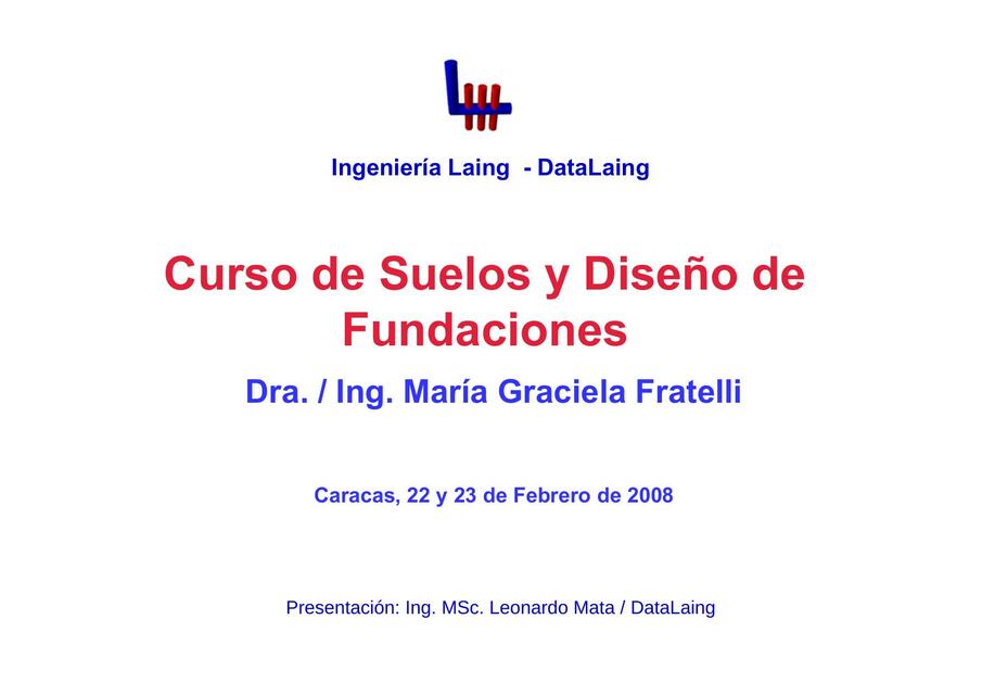 Curso de Suelos y Diseño de Fundaciones 