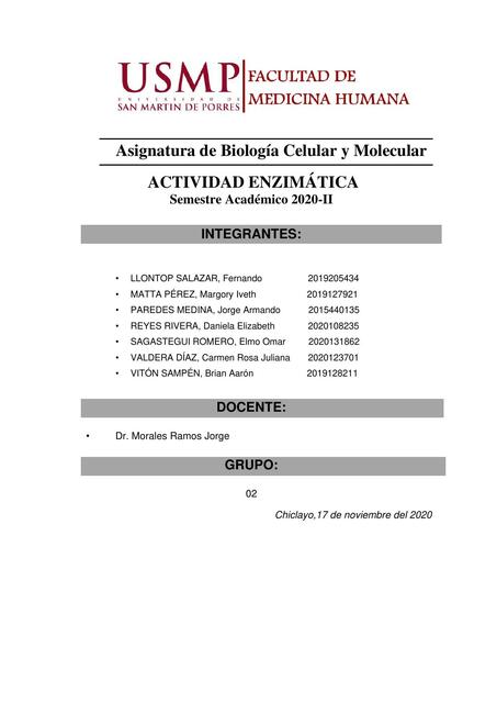 Biología - Práctica - Informe 7