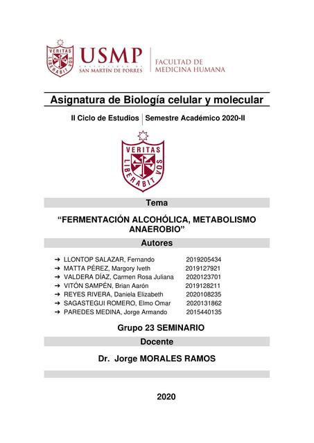 Biología - Práctica - Informe 8