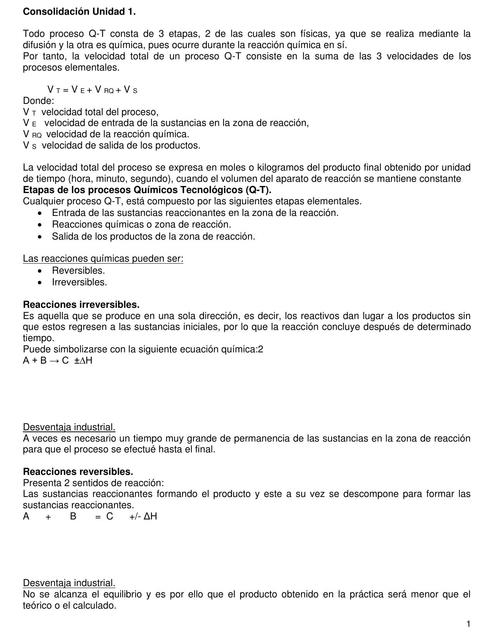 Consolidación para el I TCP