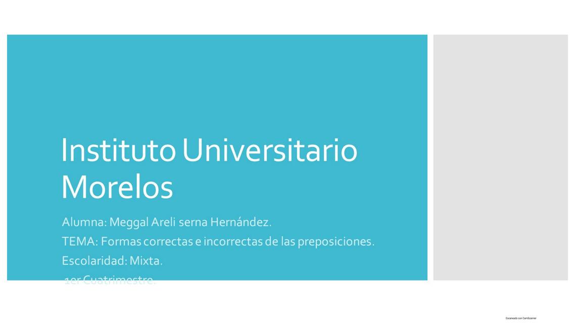 Formas Correctas e Incorrectas de las Preposiciones